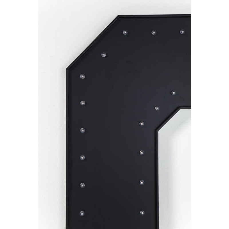 Wall Light O Black LED 169cm